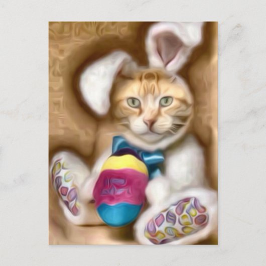 Claude Easter Bunny Feestdagenkaart (Voorkant)