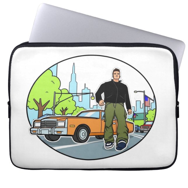 Claude - GTA 3 Laptop Sleeve (Voorkant)
