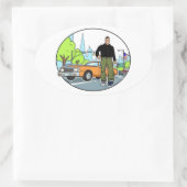 Claude - GTA 3 Ovale Sticker (Tas)