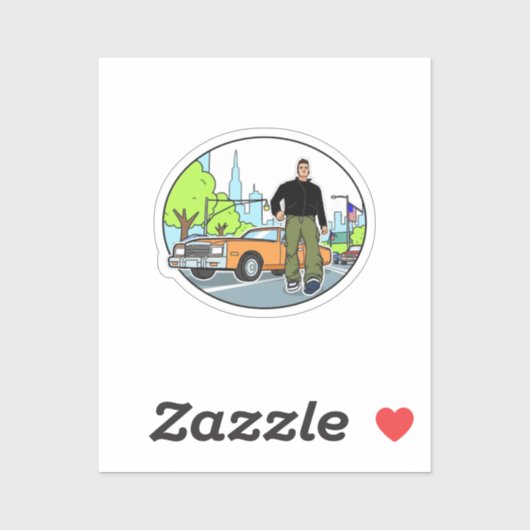 Claude - GTA 3 Sticker (Vel)
