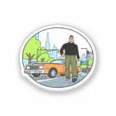 Claude - GTA 3 Sticker (Voorkant)