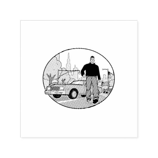 Claude - GTA 3 Zelfinktende Stempel (Design)