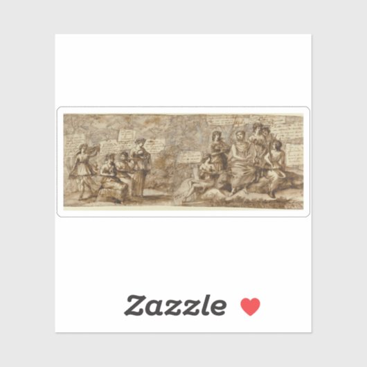 Claude Lorrain - Apollo en de Muzen Sticker (Vel)