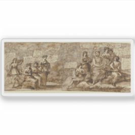 Claude Lorrain - Apollo en de Muzen Sticker