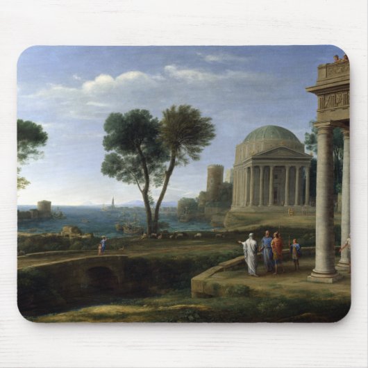 Claude Lorrain Landscape met Aeneas in Delos Muismat (Voorkant)