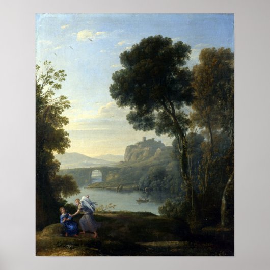 Claude Lorrain Landscape met Hagar en de Angel Poster (Voorkant)
