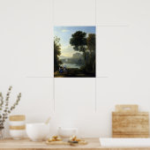 Claude Lorrain Landscape met Hagar en de Angel Poster (Keuken)