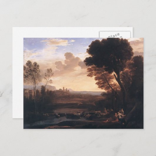 Claude Lorrain- Landscape met Parijs en Oenone Briefkaart (Voorkant / Achterkant)