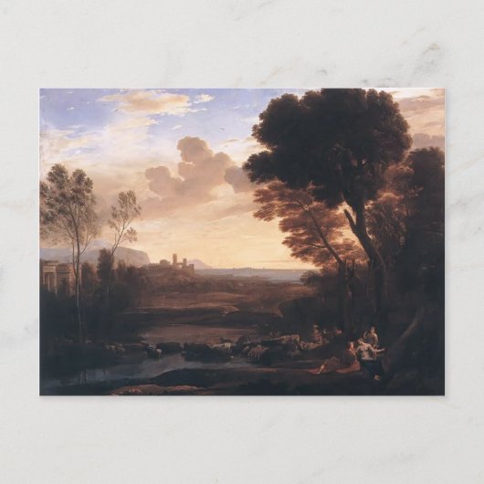 Claude Lorrain- Landscape met Parijs en Oenone Briefkaart (Voorkant)