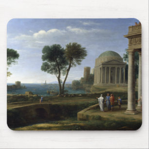 Claude Lorrain Landschap met Aeneas op Delos Muismat