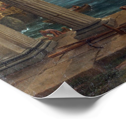 Claude Lorrain Seaport met de Embarkation Poster (Hoek)