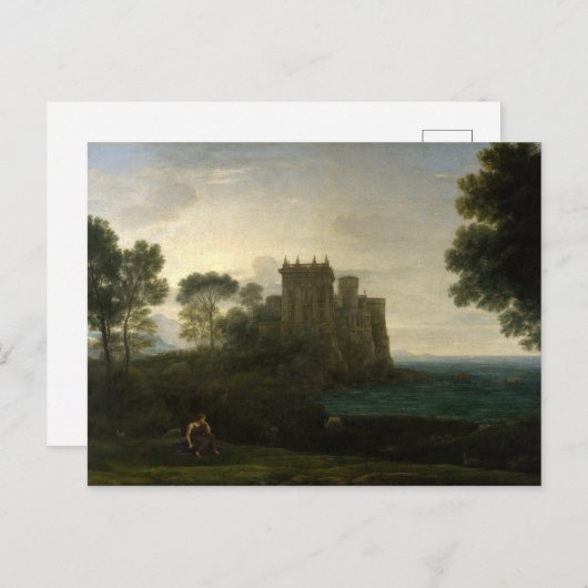 Claude Lorrain The Enchanted Castle Landscape Briefkaart (Voorkant / Achterkant)