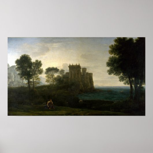 Claude Lorrain The Enchanted Castle Landscape Poster (Voorkant)