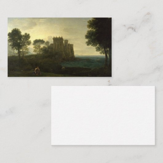 Claude Lorrain The Enchanted Castle Landscape Visitekaartje (Voorkant / Achterkant)