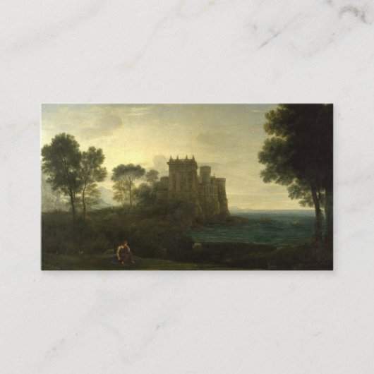 Claude Lorrain The Enchanted Castle Landscape Visitekaartje (Voorkant)