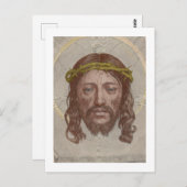 Claude Mellan’s Face of Christ 1649 engraving Briefkaart (Voorkant / Achterkant)