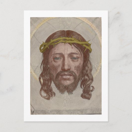 Claude Mellan’s Face of Christ 1649 engraving Briefkaart (Voorkant)