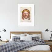 Claude Mellan’s Face of Christ 1649 engraving  Canvas Afdruk (Insitu (Slaapkamer))