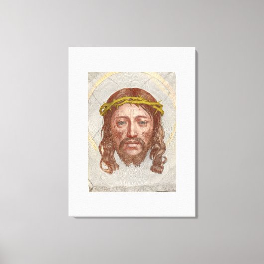 Claude Mellan’s Face of Christ 1649 engraving  Canvas Afdruk (Voorkant)