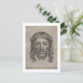 Claude Mellans Face of Christ 1649-gravure Briefkaart (Staand voorkant)