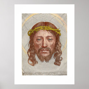 Claude Mellans gezicht van Christus 1649 gravure  Poster
