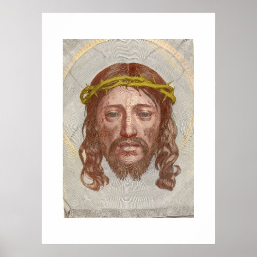 Claude Mellans gezicht van Christus 1649 gravure  Poster (Voorkant)