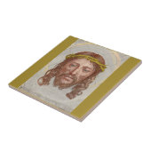 Claude Mellans gezicht van Christus 1649 gravure Tegeltje (Zijkant)