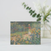 Claude Monet 1895 Vintage in de tuin Briefkaart (Staand voorkant)