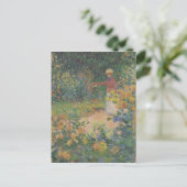 Claude Monet 1895 Vintage in de tuin Briefkaart (Staand voorkant)