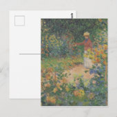 Claude Monet 1895 Vintage in de tuin Briefkaart (Voorkant / Achterkant)