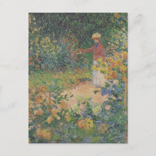 Claude Monet 1895 Vintage in de tuin Briefkaart (Voorkant)