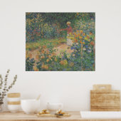 Claude Monet 1895 Vintage in de tuin Poster (Keuken)