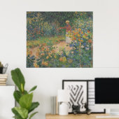 Claude Monet 1895 Vintage in de tuin Poster (Thuiskantoor)