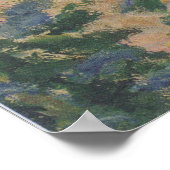 Claude Monet 1895 Vintage in de tuin Poster (Hoek)