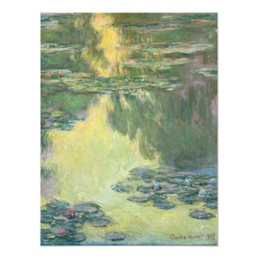 Claude Monet 1907  waterlilies Foto Afdruk (Voorkant)