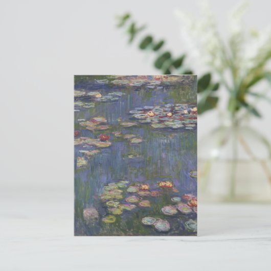 Claude Monet 1916  waterlilies Briefkaart (Staand voorkant)