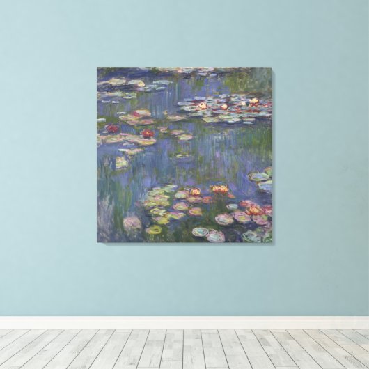 Claude Monet 1916 waterlilies Canvas Afdruk (Insitu (Houten vloer))