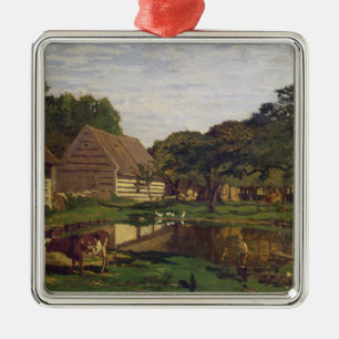 Claude Monet   A Farmyard in Normandië Metalen Ornament
