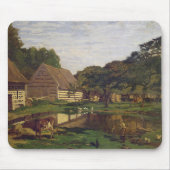 Claude Monet | A Farmyard in Normandië Muismat (Voorkant)