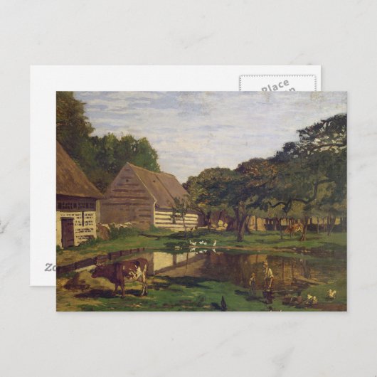 Claude Monet | A Farmyard in Normandy Briefkaart (Voorkant / Achterkant)