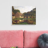 Claude Monet | A Farmyard in Normandy Canvas Afdruk (Insitu (Woonkamer))