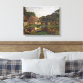 Claude Monet | A Farmyard in Normandy Canvas Afdruk (Insitu (Slaapkamer))