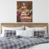 Claude Monet | A Pathway in Monet's Garden Canvas Afdruk (Insitu (Slaapkamer))