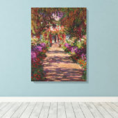 Claude Monet | A Pathway in Monet's Garden Canvas Afdruk (Insitu (Houten vloer))