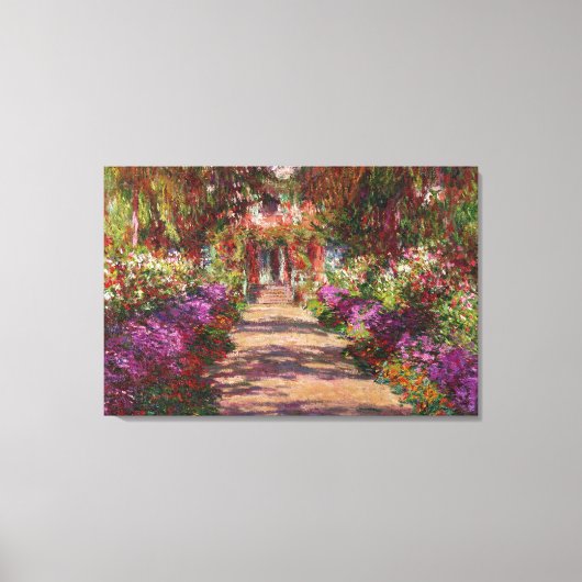 Claude Monet | A Pathway in Monet's Garden Canvas Afdruk (Voorkant)