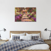 Claude Monet | A Pathway in Monet's Garden Canvas Afdruk (Insitu (Slaapkamer))