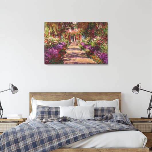 Claude Monet | A Pathway in Monet's Garden Canvas Afdruk (Insitu (Slaapkamer))