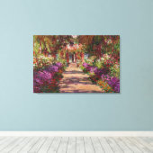 Claude Monet | A Pathway in Monet's Garden Canvas Afdruk (Insitu (Houten vloer))