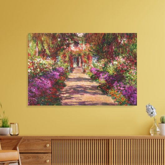 Claude Monet | A Pathway in Monet's Garden Canvas Afdruk (Insitu (Woonkamer))