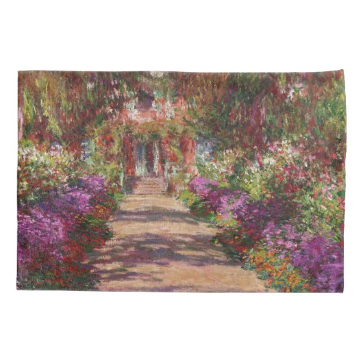 Claude Monet | A Pathway in Monet's Garden Kussensloop (Achterkant)